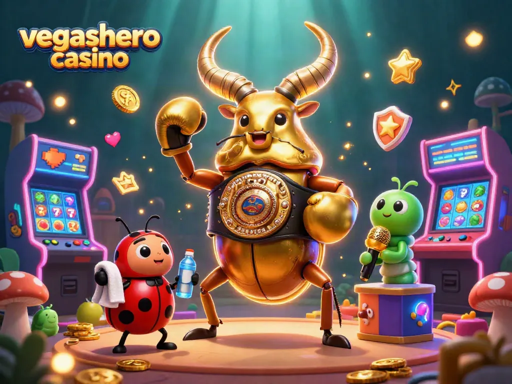 Join the action at vegashero casino with a giant stag beetle fighting for jackpot wins!