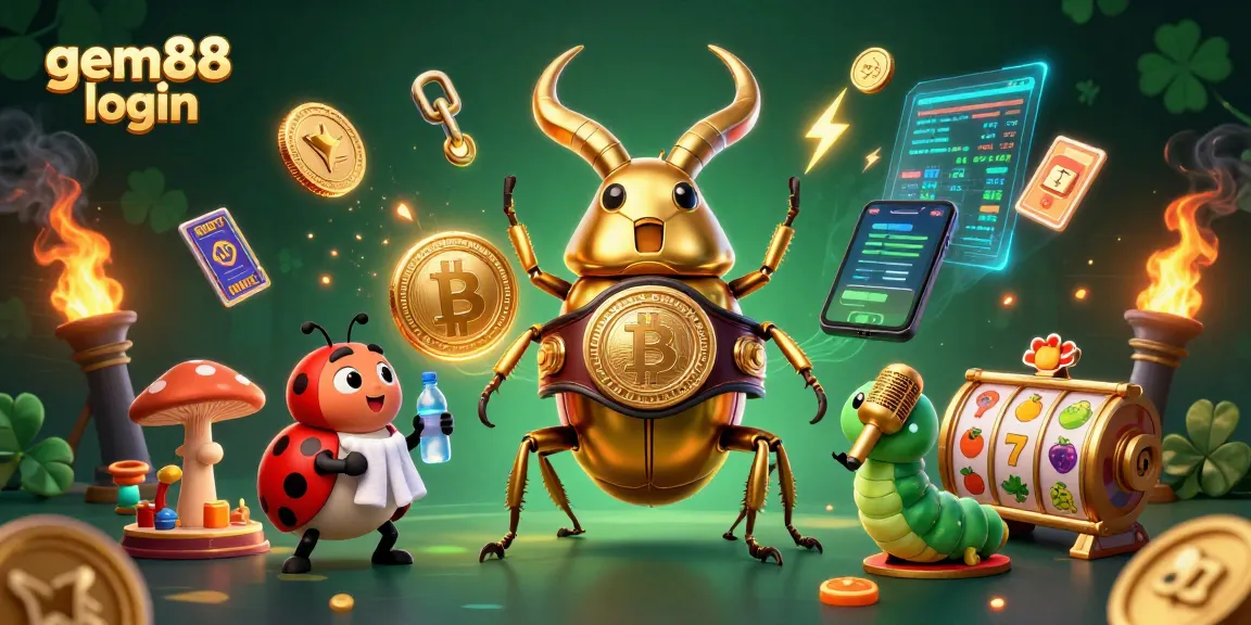 Engage in the gem88 login experience with vibrant 3D casino action showcasing rich symbols and characters.