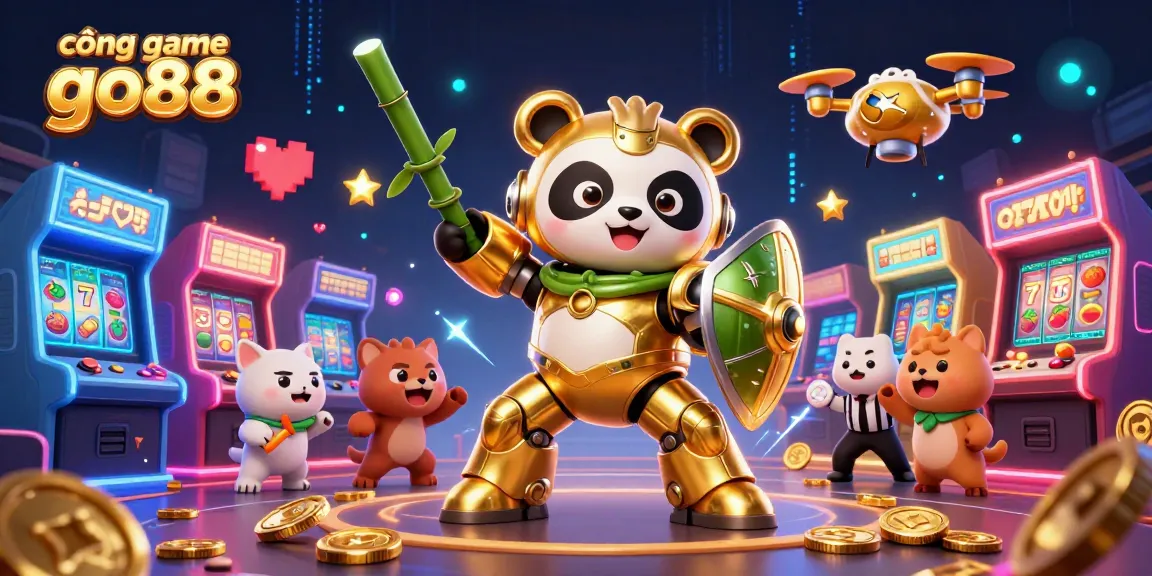 Engage in exciting gameplay at cổng game go88 with vibrant 3D visuals featuring an animated panda pilot.