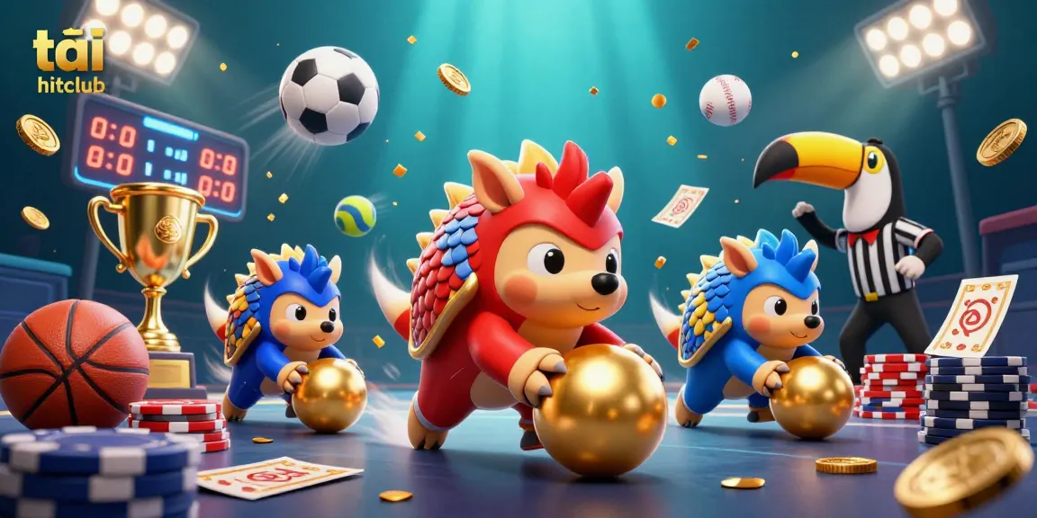 Tải hitclub by competing pangolins generates excitement in a vibrant casino atmosphere.