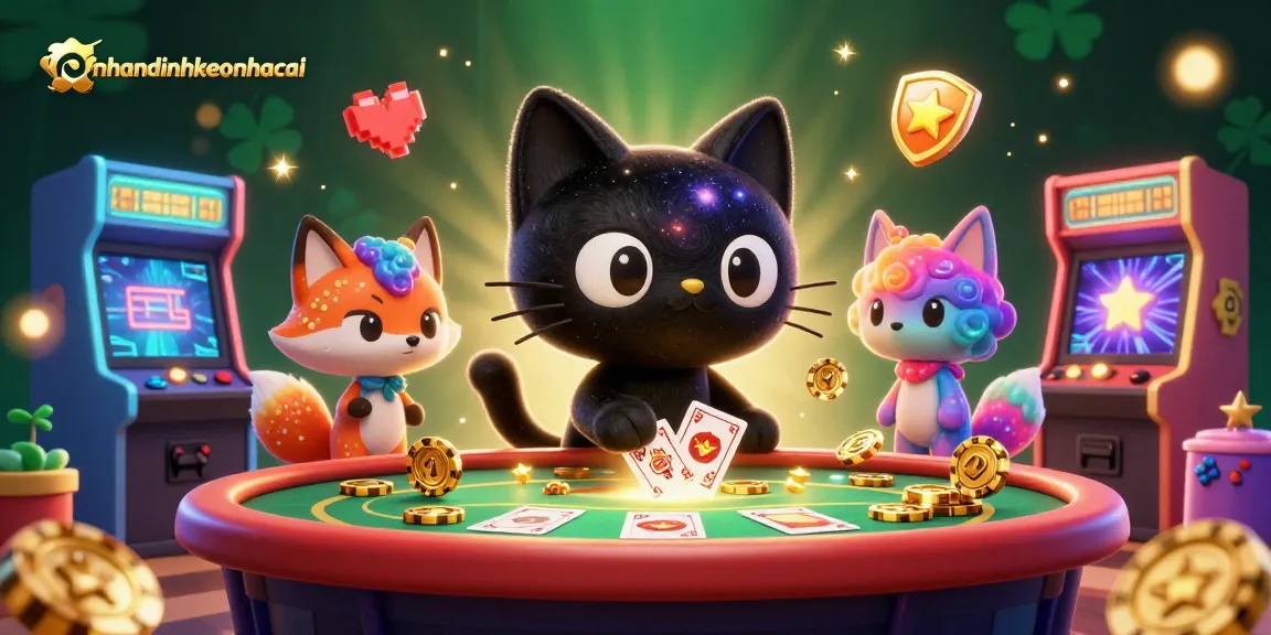 Experience thrilling gameplay with nhandinhkeonhacai's cosmic casino featuring dynamic characters and winning elements.