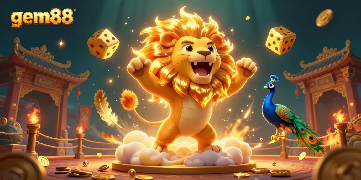 Experience thrilling gameplay with gem88 in this vibrant 3D casino scene filled with dazzling elements.